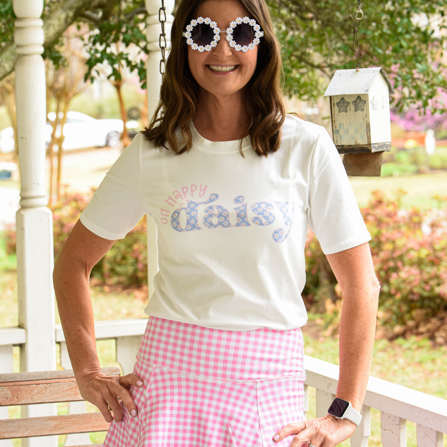 Pink Gingham Tennis Skirt