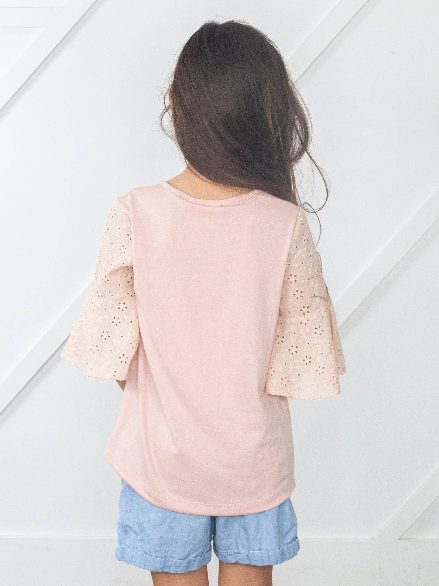 Mauvelous Lace Bell Sleeve Top