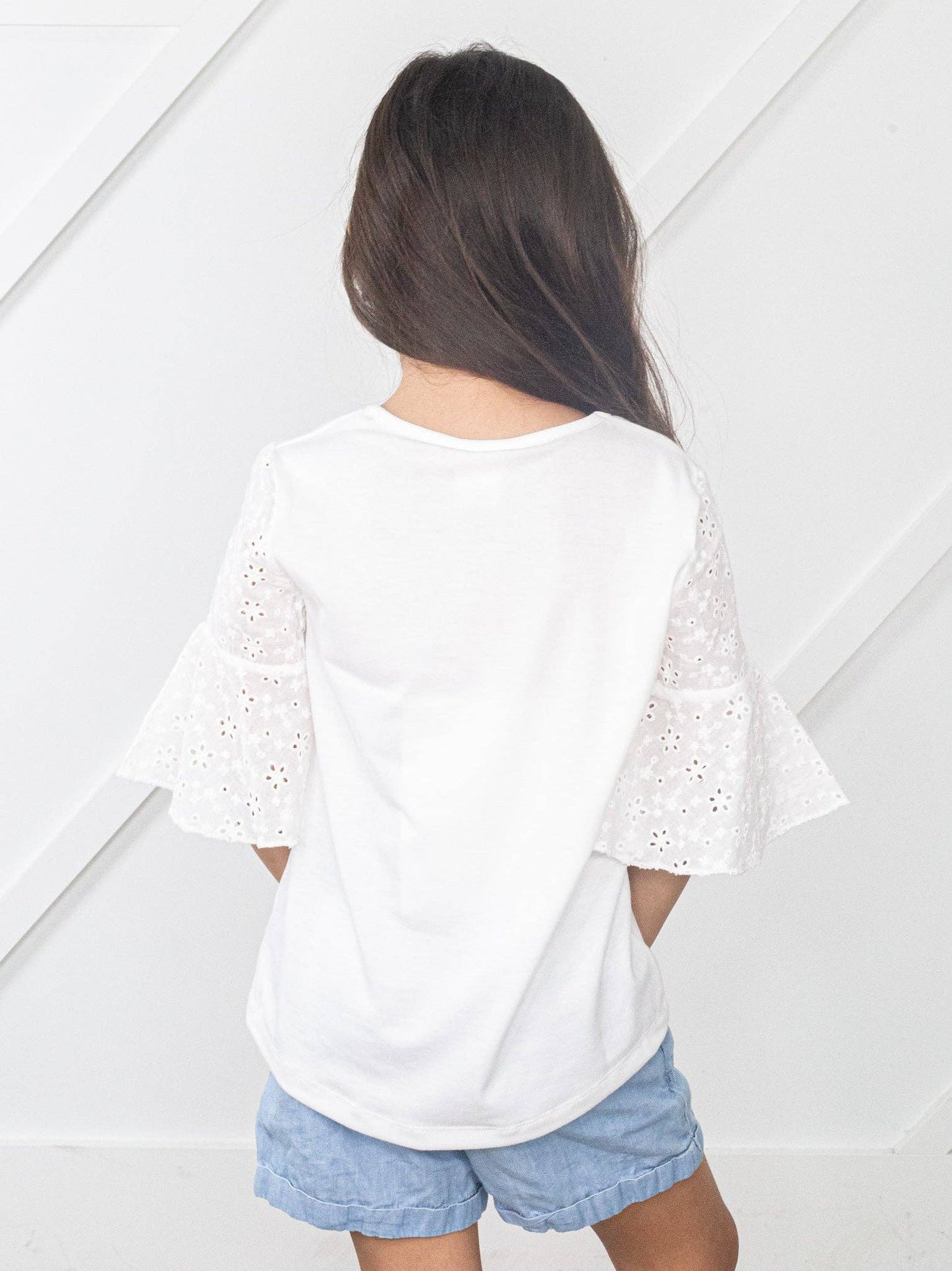 Mauvelous Lace Bell Sleeve Top