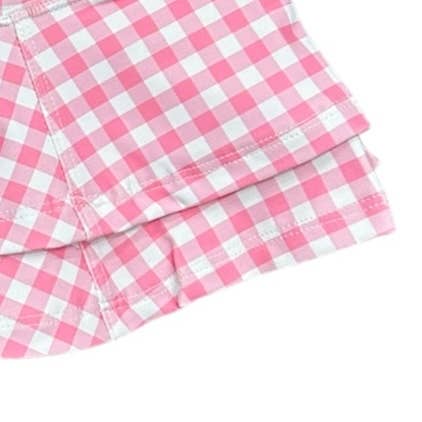 Pink Gingham Tennis Skirt