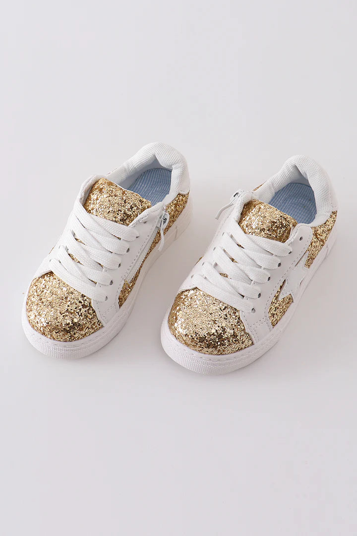 Gold Glitter Star Shoes