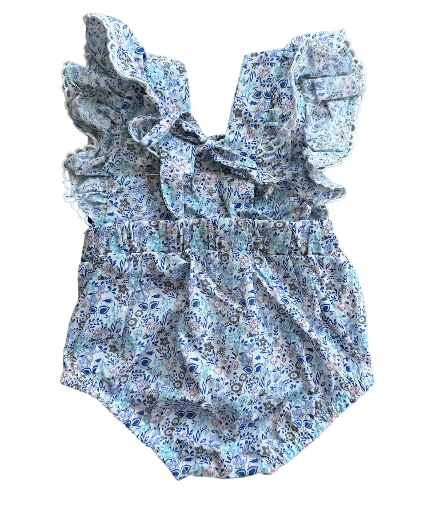 Blue Floral Romper