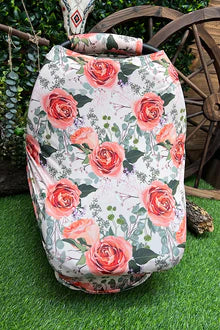 Coral Rose Seat Cover