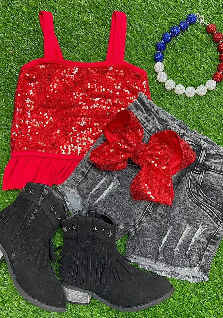 Black Distressed Shorts