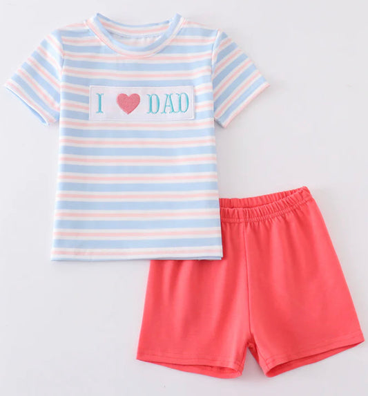 Stripe I Love Dad Set