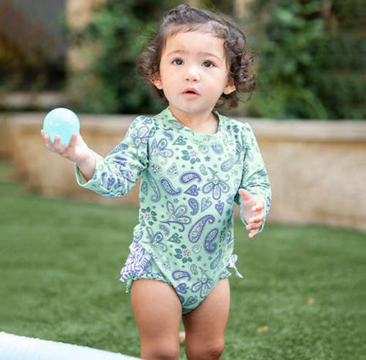 Sea Glass Rash Guard Swimsuit