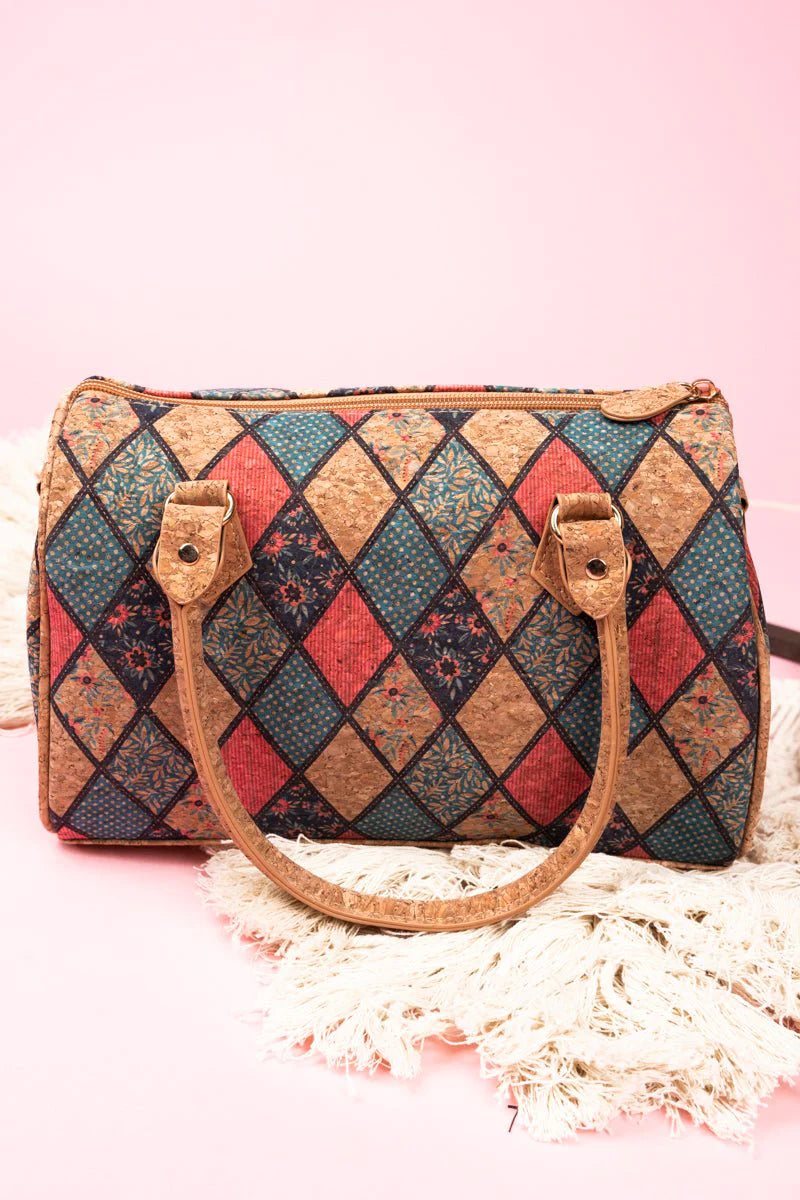 Flower Patchwork Ciera Cork Bag