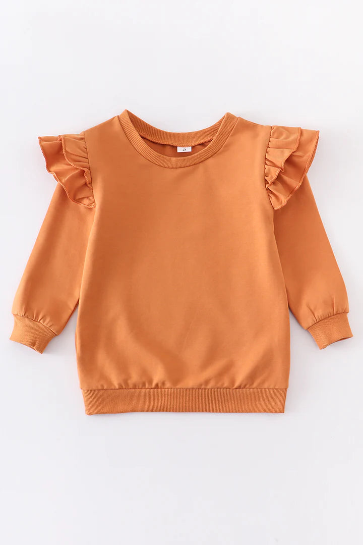 Ruffle Sleeve Lightweight Pullover