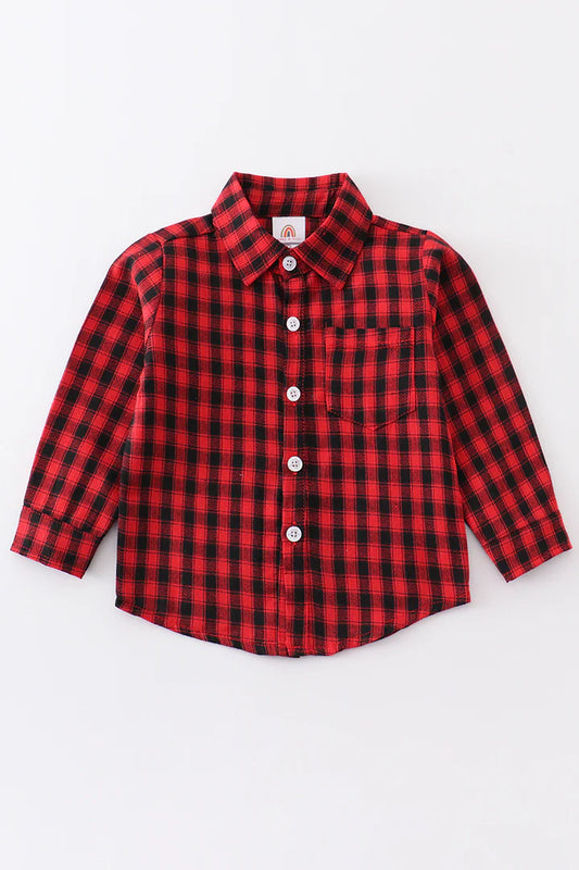 Red Plaid Button Down