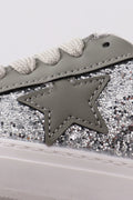 Grey Glitter Star Shoes