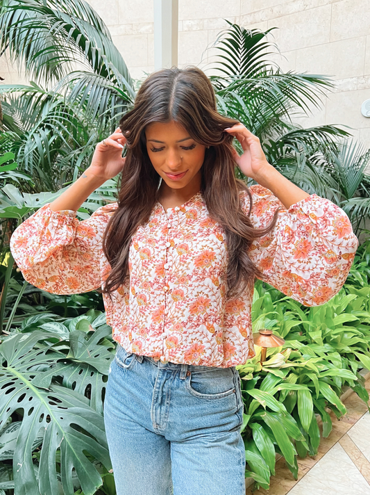 Buttoned to the Nines Cropped Top