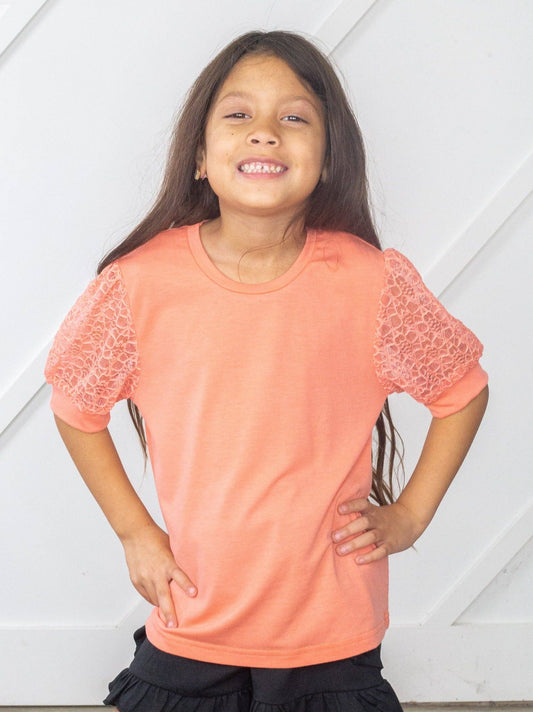 Just Like Mama Lace Sleeve Top