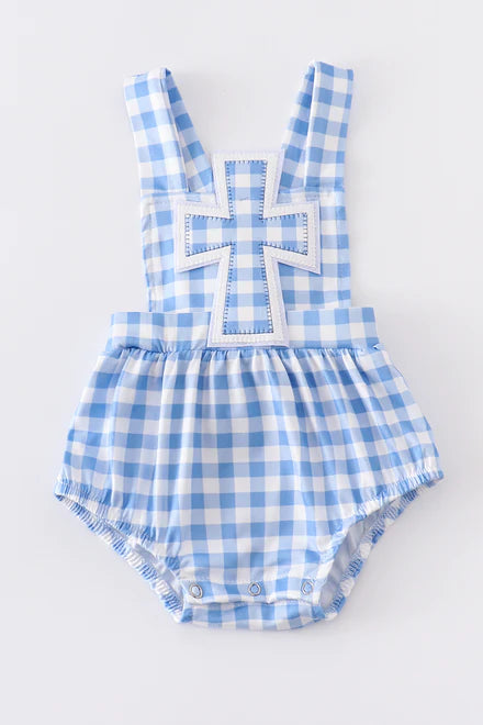 Blue Cross Boy Romper