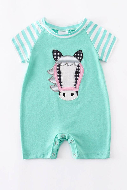 Mint Horse Romper