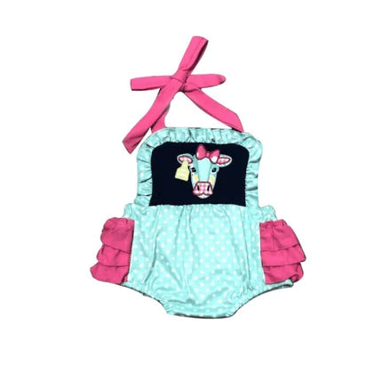 Cow Ruffle Romper