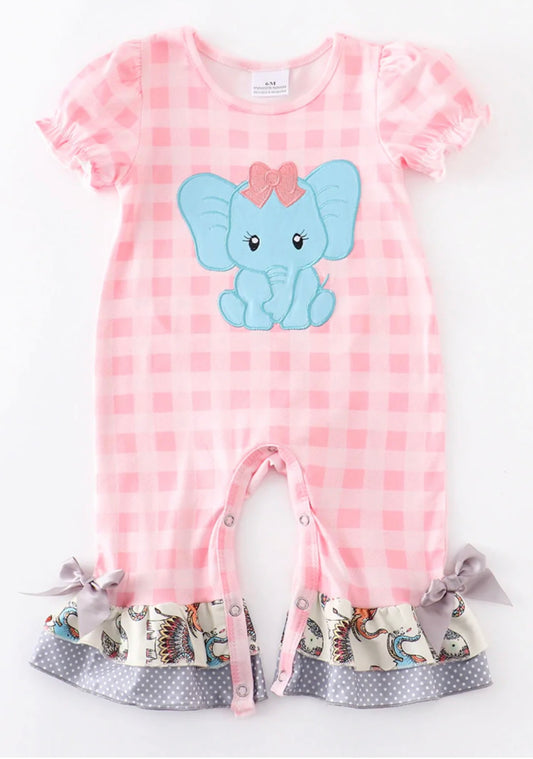 Pink Elephant Romper