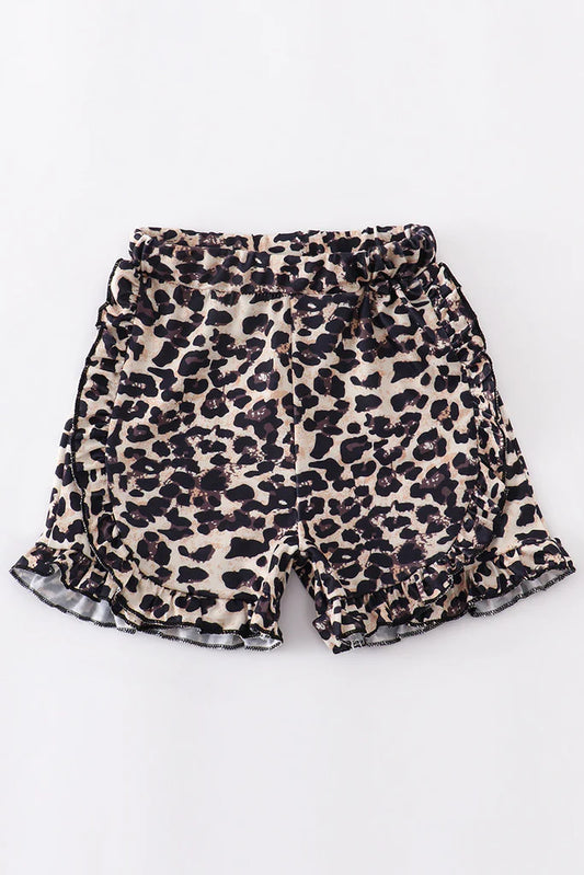 Leopard Ruffle Shorts