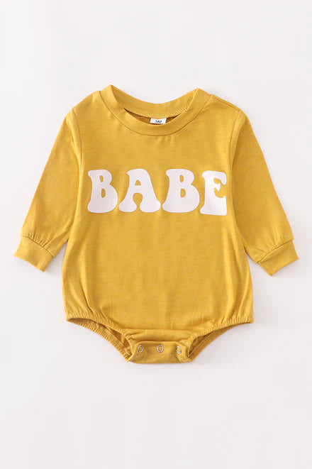 Mustard Babe Onesie