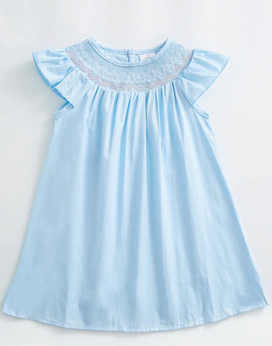 Blue Smocked Dress